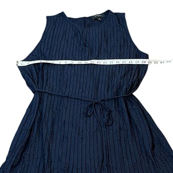 Banana Republic Jacquard Navy Pleated Mini Dress, Size XL, NWT - Picture 7 of 9